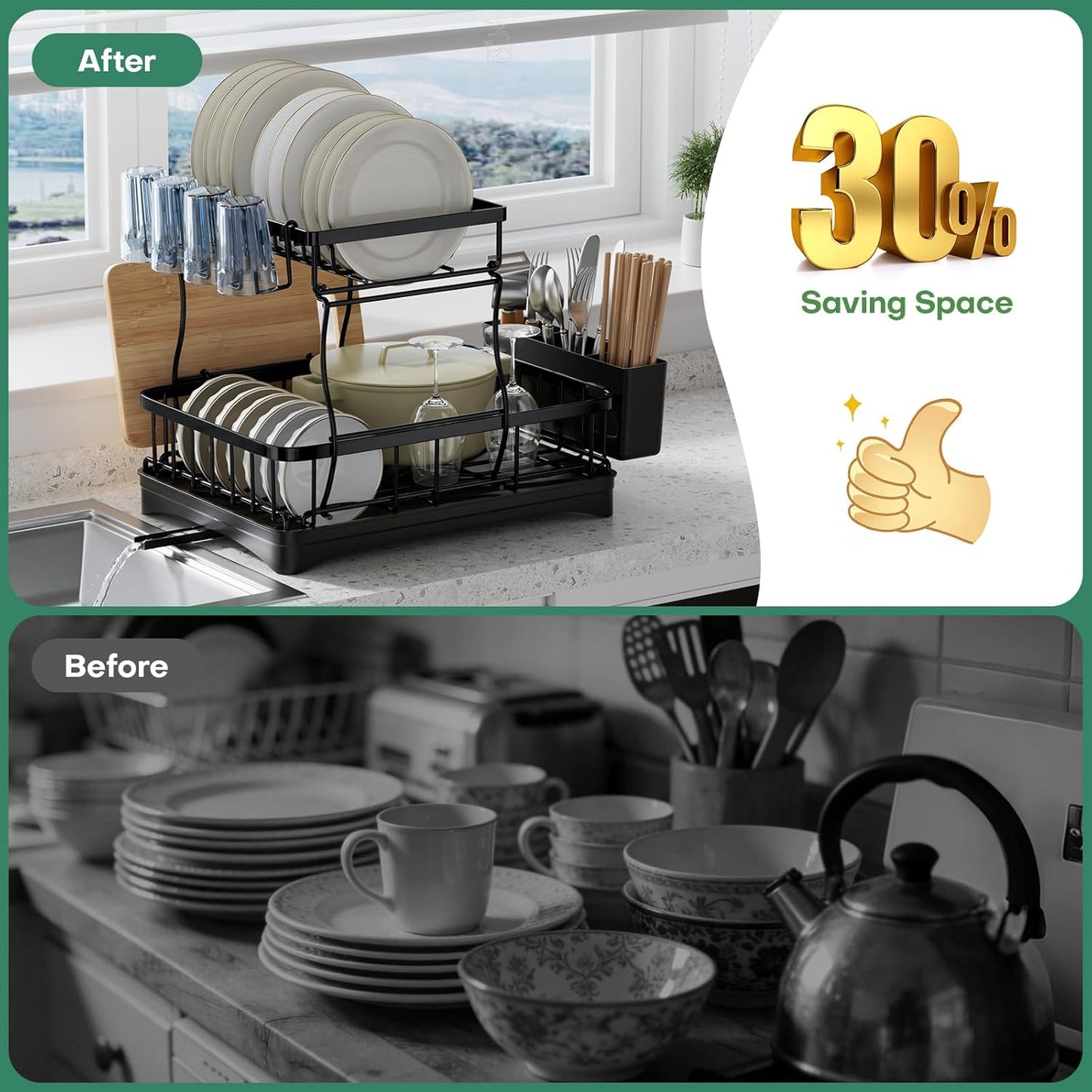 ✨ Smart Kitchen Organizer – Automatic, Space-Saving Storage for Your Countertop! 🍴🍳