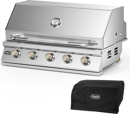🔥 40-Inch Stainless Steel 5-Burner Outdoor Grill – Perfect for Backyard BBQs! 🍖🌞
