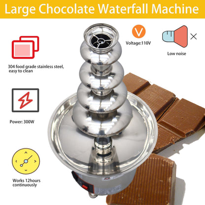 🍫 5-Tier Chocolate Fountain – Perfect for Parties & Events! 🍓🍪