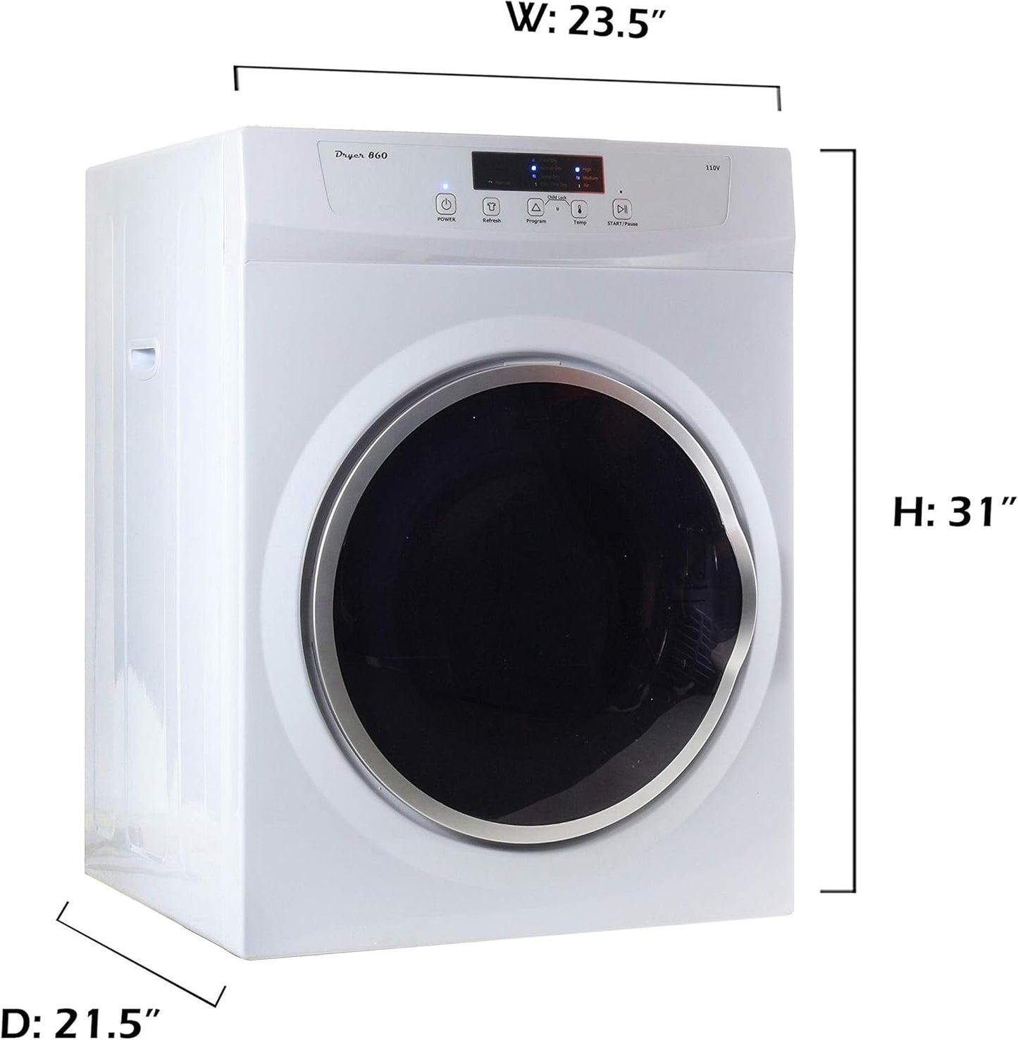🌟 Compact 3.5 Cu. Ft. Dryer – Energy Efficient & Space-Saving! 🌟