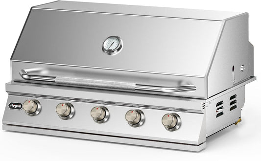 🔥 40-Inch Stainless Steel 5-Burner Outdoor Grill – Perfect for Backyard BBQs! 🍖🌞