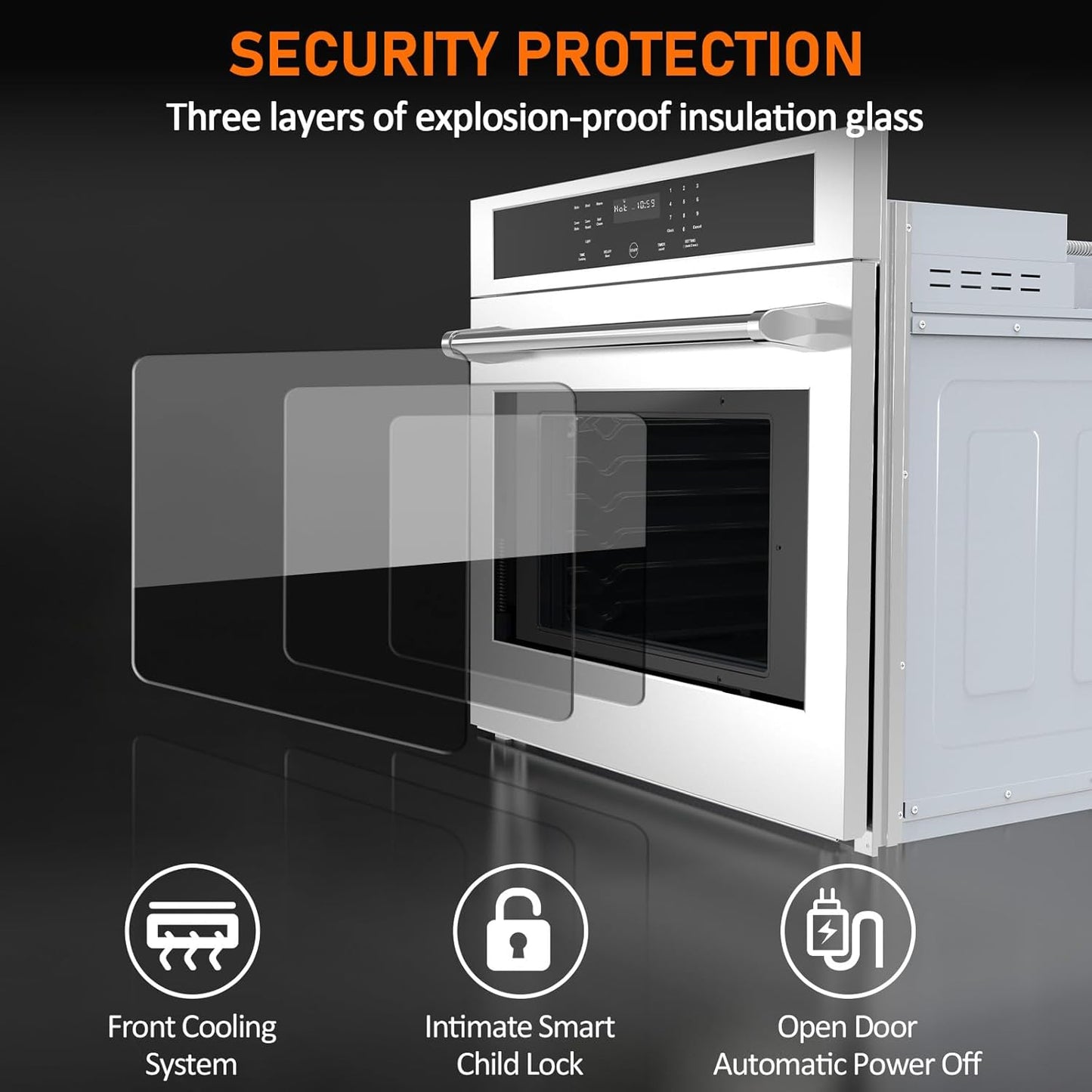 🔥 Multi-Function Convection Oven with Rotisserie – Stainless Steel, Fingerprint Resistant! 🍗