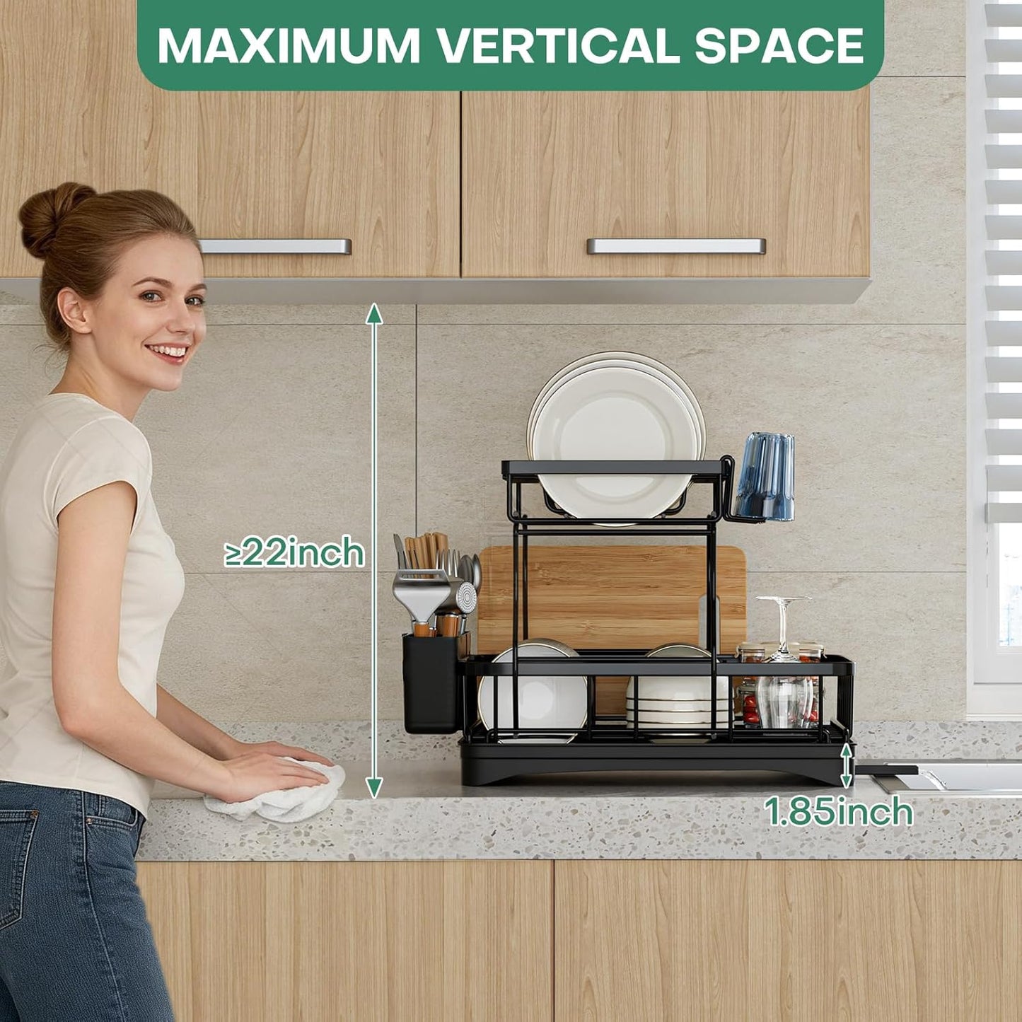 ✨ Smart Kitchen Organizer – Automatic, Space-Saving Storage for Your Countertop! 🍴🍳