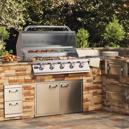 🔥 40-Inch Stainless Steel 5-Burner Outdoor Grill – Perfect for Backyard BBQs! 🍖🌞