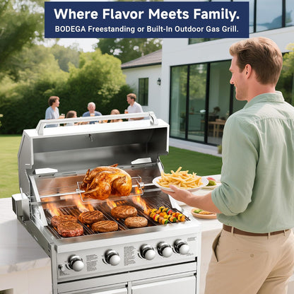 🔥 5-Burner Outdoor Gas Grill with Thermometer & 58,000 BTU – Perfect for Your BBQ Parties! 🍖